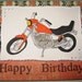 Motorcycle themed Happy Birthday Card