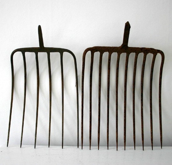 Pair of Vintage Pitch Forks