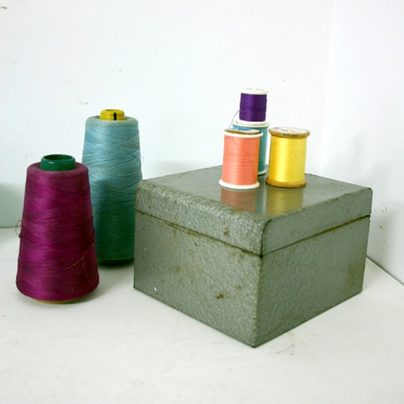 Items similar to Industrial Steel Metal Box Hinged Lid on Etsy