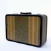 Vintage Tweed Luggage / Striped Tweed Suitcase