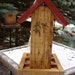 Wren Decorated Hanging Wooden Bird Feeder