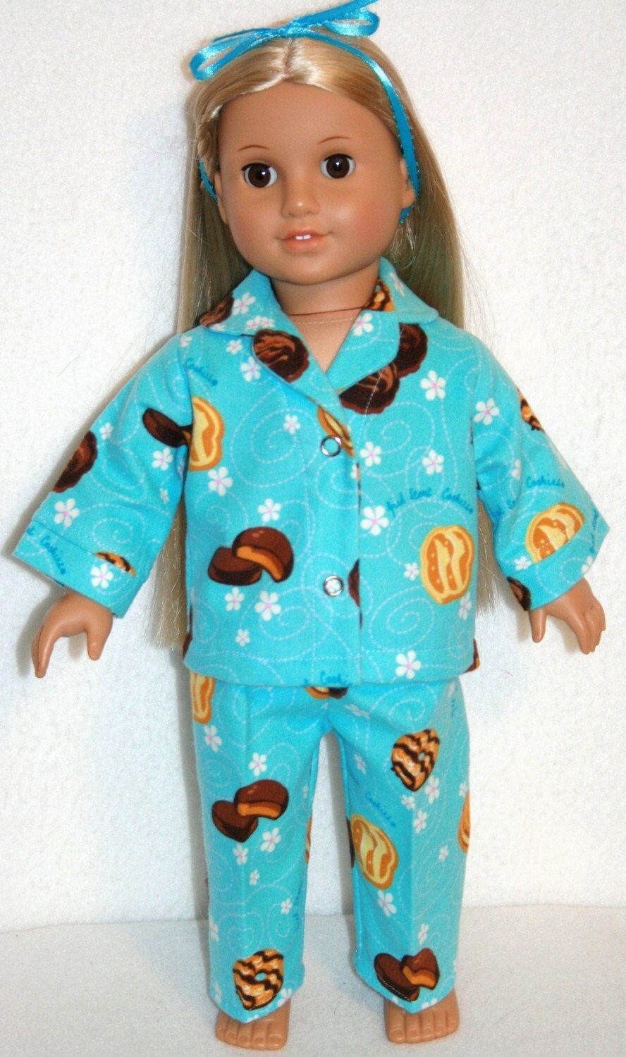 Flannel Girl Scout Cookies Pajamas Fit the 18 inch American