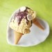 Banana ice cream cone post earrings