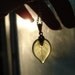 The Leaves of Lorien -- A Vintage Glass Leaf Charm Necklace in Sterling Silver -- You Choose Leaf Color