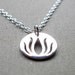 Sterling silver round open work lotus necklace, sterling silver round lotus necklace, sterling silver round open work lotus charm necklace