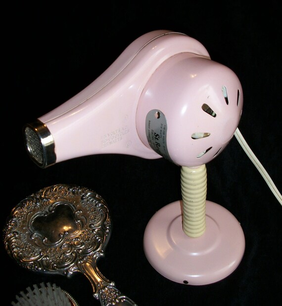 Retro Pink Hair Dryer with Stand St. Regis Salon by Iprefervintage