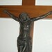 Large Crucifix Vintage Wall Mounted Wooden Cross and Metal Jesus