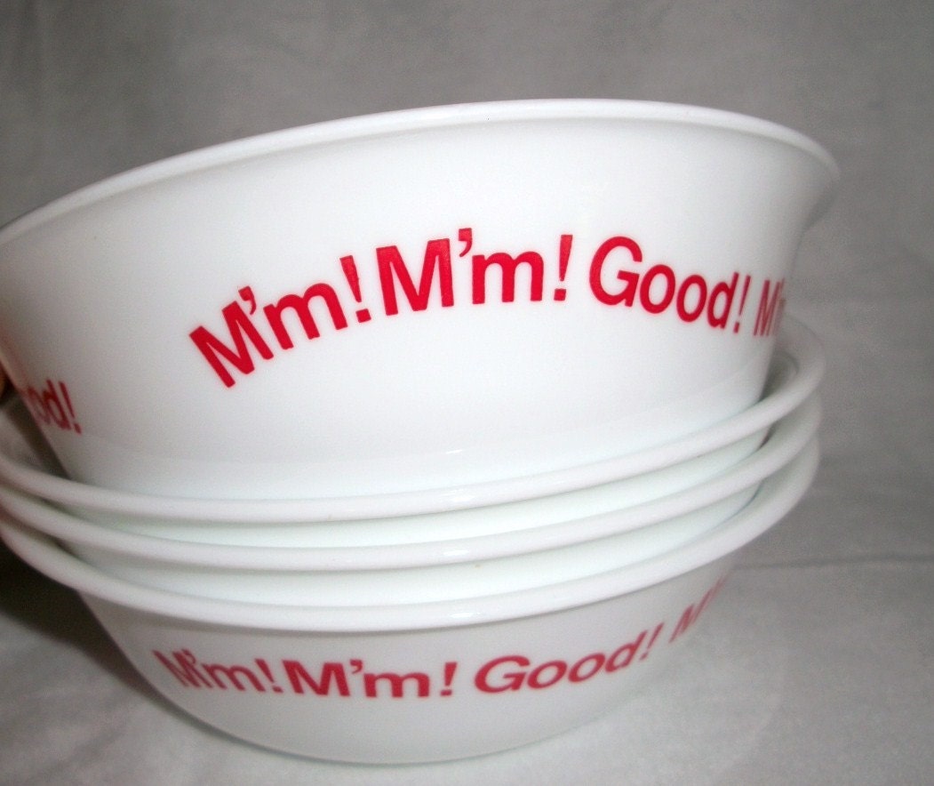 Corelle Campbell's Soup Bowls M'm M'm Good