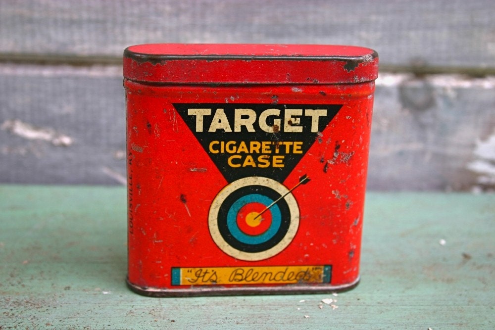 Vintage Target Cigarette Tobacco Tin