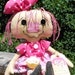 Cup Cake Annie Handmade Raggedy Ann Annie Primitive Doll with fake cupcake and tag
