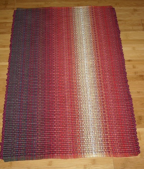 2' x 3' Machine Washable Cotton Throw Rag Rug in Warm
