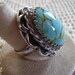 Vintage Ring Whiting and Davis Turquoise Size 8
