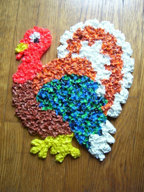 Sale Vintage Thanksgiving Turkey Melted Plastic by thefunnybunny