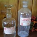 Antique TCW & Pyrex Drug Store Apothecary Bottles Poison Label Two Bottles