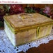 Sale Adorable Antique Dritz Sewing Basket Box w/Yellow Trim