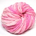 Handspun super bulky pink yarn, spun thick and thin in alpaca and merino wool - 50 yards, 2.15 ounces, 61 grams