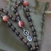 Goddess Prayer Beads Rosary Wrapped Mala Beads with Sardonyx and Kamagong beads