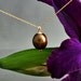 Aruna - very large chocolate pearl pendant, pearl jewelry, necklace, gold, anniversary gift, for her, June birthday, gift, Mother's Day