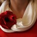 Upcycled infinity cotton scarf, flower pin, and headband - 3 pieces included