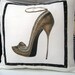 Decorative Shoe Pillow Hand Painted Stiletto 16 inch