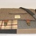 Messenger Bag Laptop Sleeve,Trunk Latch,Recycled Suit Coat