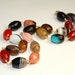 Agate Necklace Multi Colored Necklace 14K Gold filled Wire wrapped Natural Stone