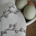 Pussy Willow Tea Towel-Organic Linen-Dish Towel- Hostess Gift