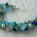 One of FIVE BRIDESMAID BRACELETS - Custom Reserve Color for Holly- Tiffany Blue Hand Knit Beaded Spiral