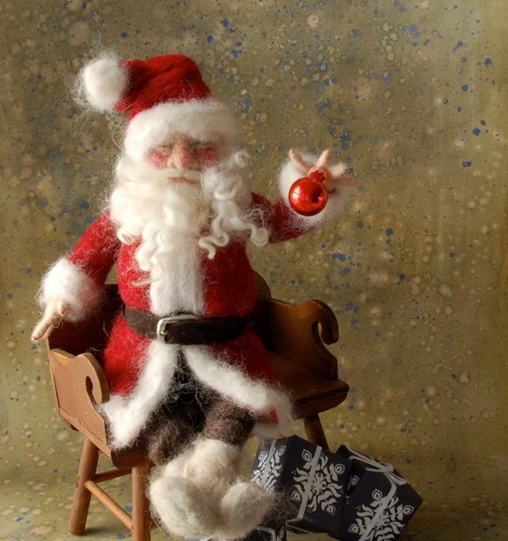 Santa Needle Felted