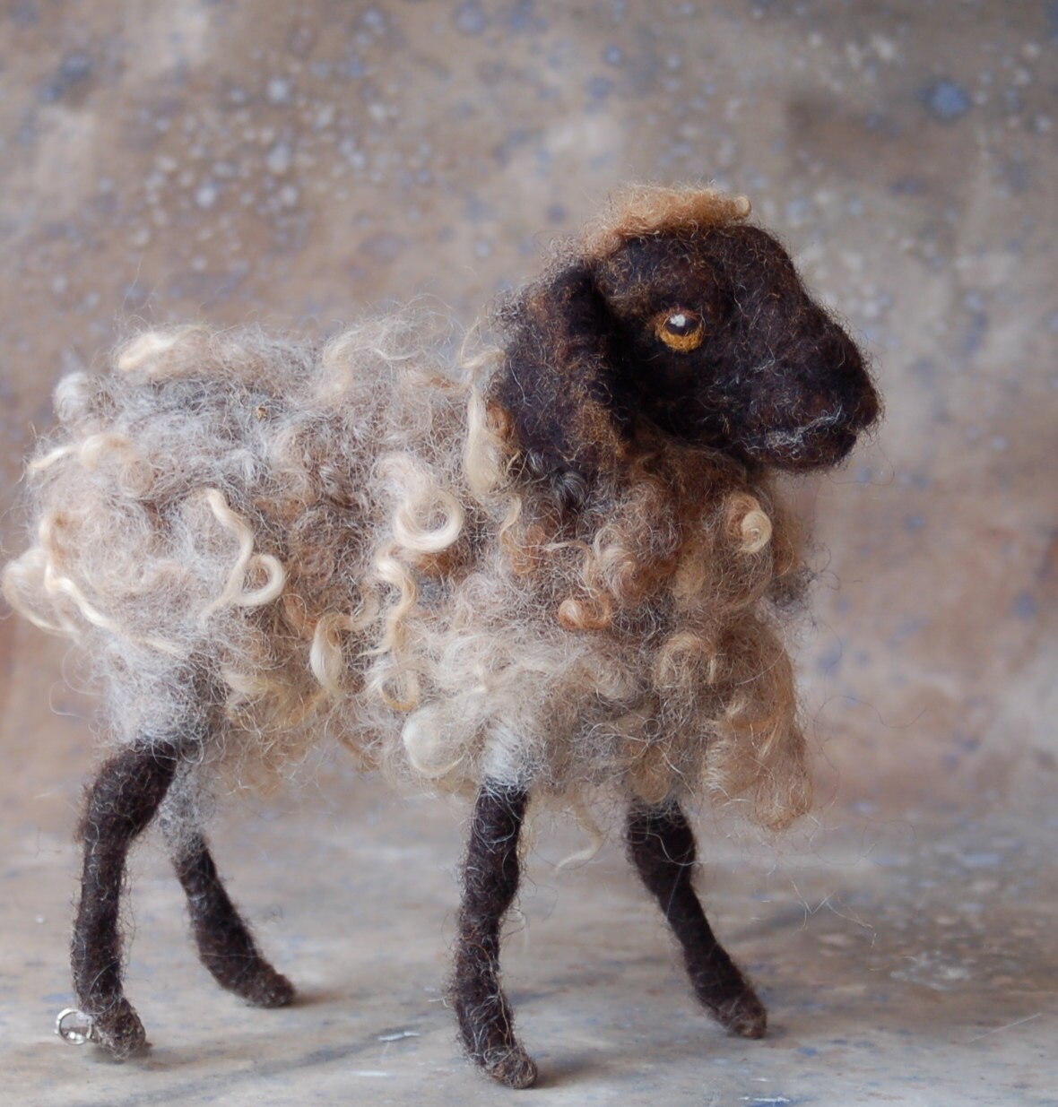 Needle Felted Black Sheep