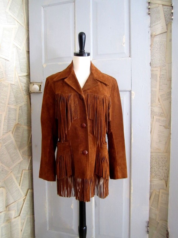 Vintage 1970s Jacket Vintage Suede Western by SassySisterVintage