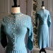 1940s Sweater Dress, 40s Beaded Sweater and Skirt SM