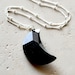 Moon Necklace, Black Necklace, Black Moon Necklace, Celestial Jewelry, Gothic Jewelry, Halloween Jewelry
