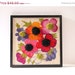 SALE Framed Art - Neon Pom Poppies Needlepoint