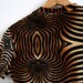 90s Velvet Crop Top - Op Art Print