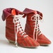 Neon Woven Leather Ankle Boots
