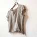90s Gray Crop Top - Crinkle Texture - Designer Vintage