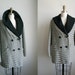 Mod Striped Peacoat - Black and White