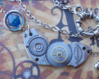 Watchworks Steampunk Vintage watch part Necklace neo victorian