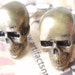Skull cufflinks Antiqued Brass Skull Cuff Links