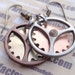 Steampunk Gear Earrings Olde World Steampunk Earrings Reverse color Gear Earringsbrass copper steel Cog drop earrings