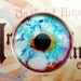blue Glass Eyes Taxidermy Fantasy Eyes eye set of 2, 25mm Steampunk Jewelry and Pendant Making