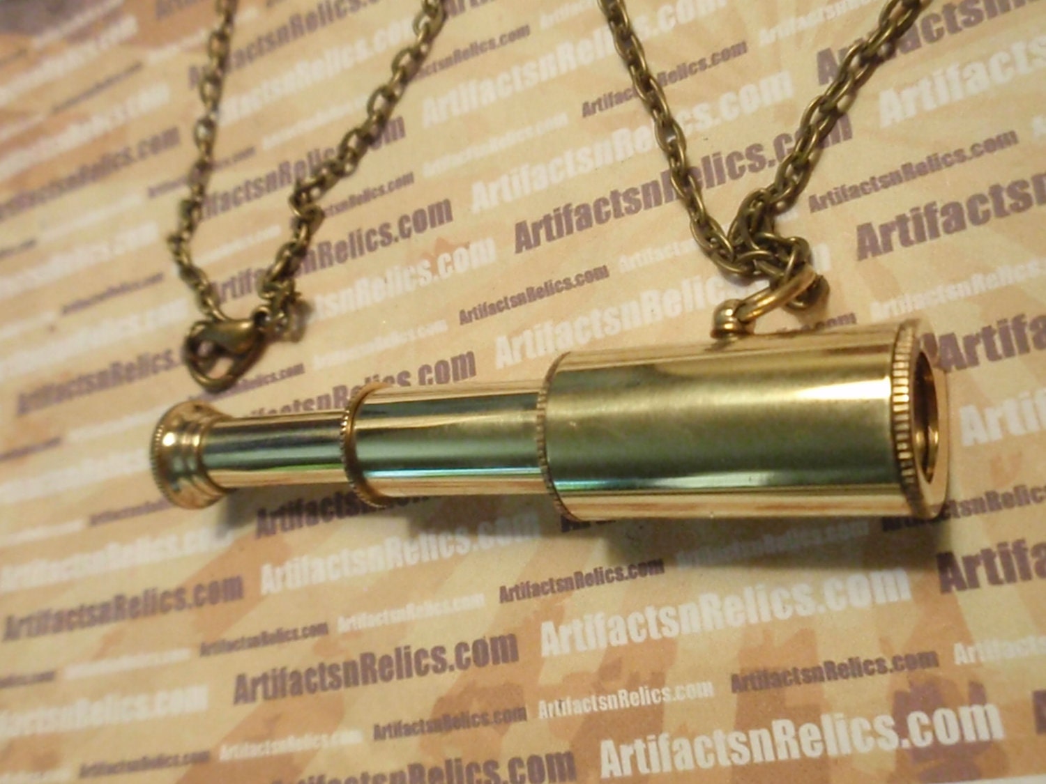 Telescope Necklace Vintage looking Collapsable by ArtifactsNRelics