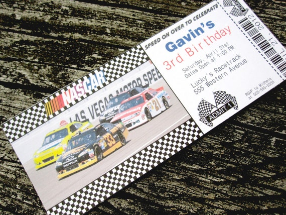 Nascar Birthday Invitations 10