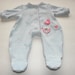Aqua Little Bird Footed Sleeper - 14 - 15 inch doll clothes