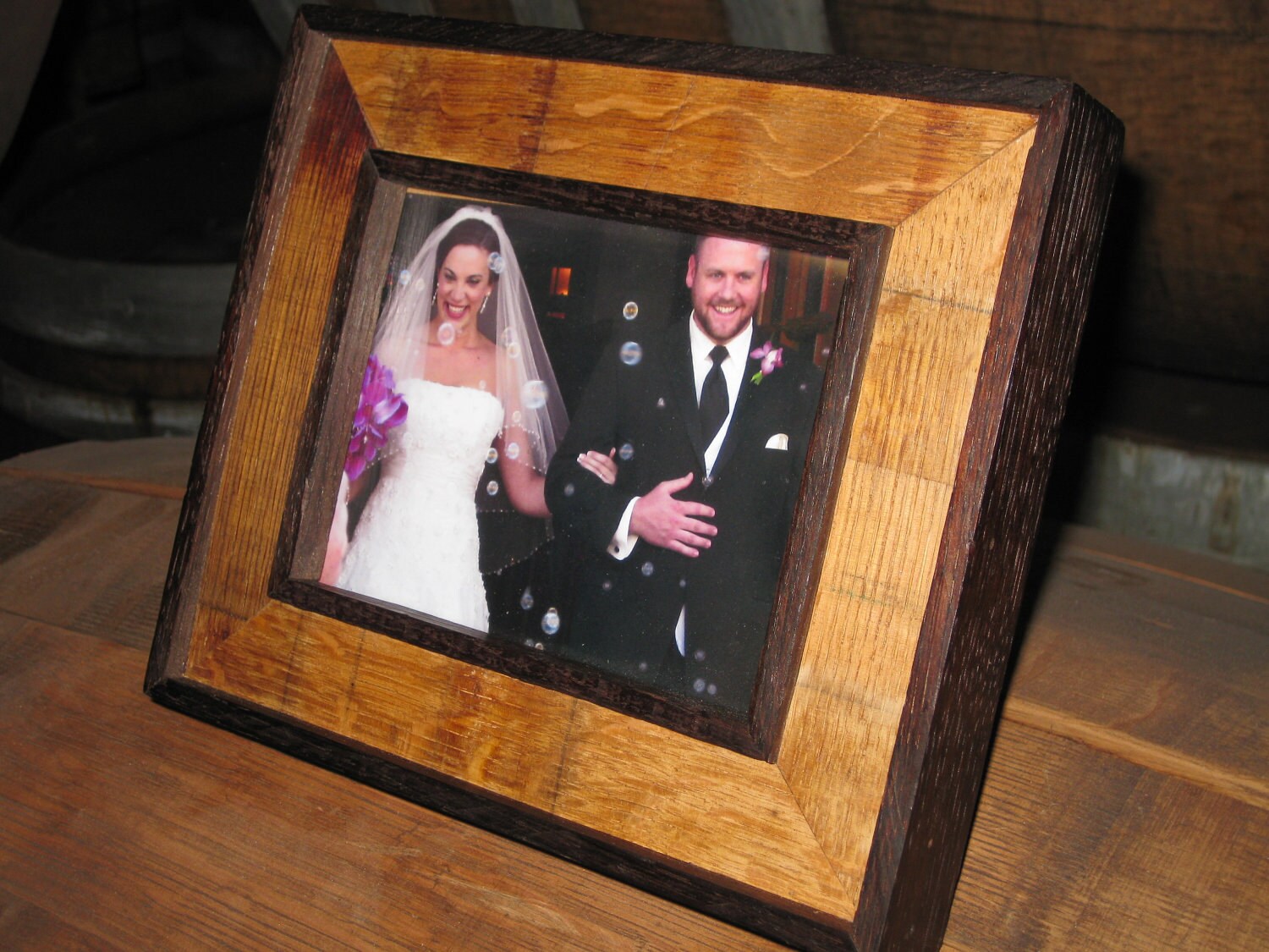 Wine Barrel Stave Picture Frames 8 x 10 by TheValleyBarrel