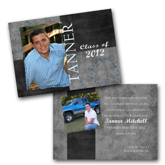 Two Sided Graduation Party Invitations 5