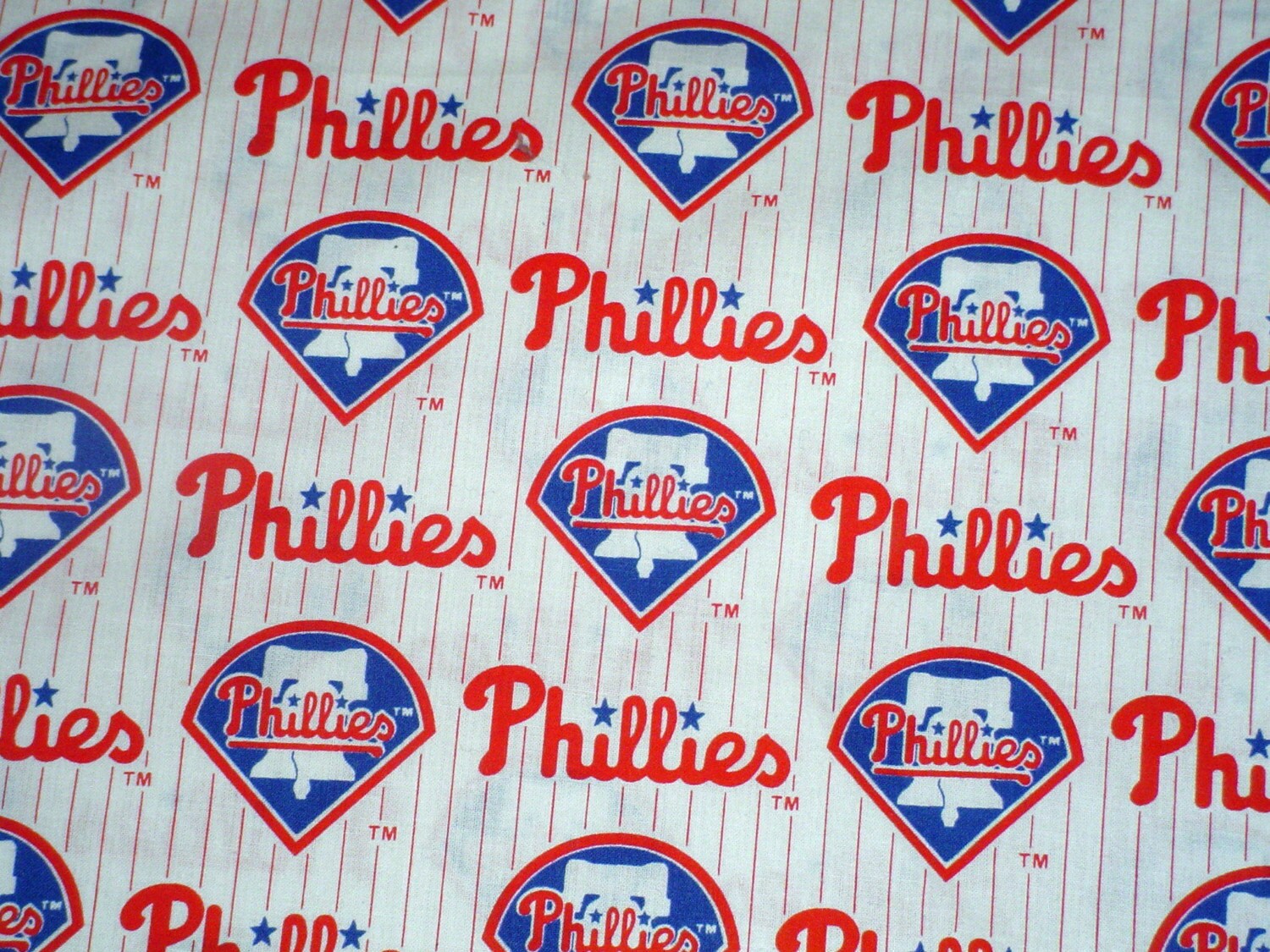 MLB PHILADELPHIA PHILLIES Cotton Fabric ONE by HandmadeFashion