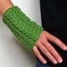 Green Wool Wrist Warmers