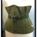 Military steel boned under bust corset and collar - limited edition
